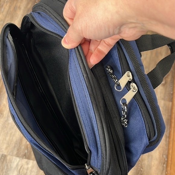 L’egent School Work Backpack Blue Black Multi Compartment Padded Back Straps - Picture 8 of 16